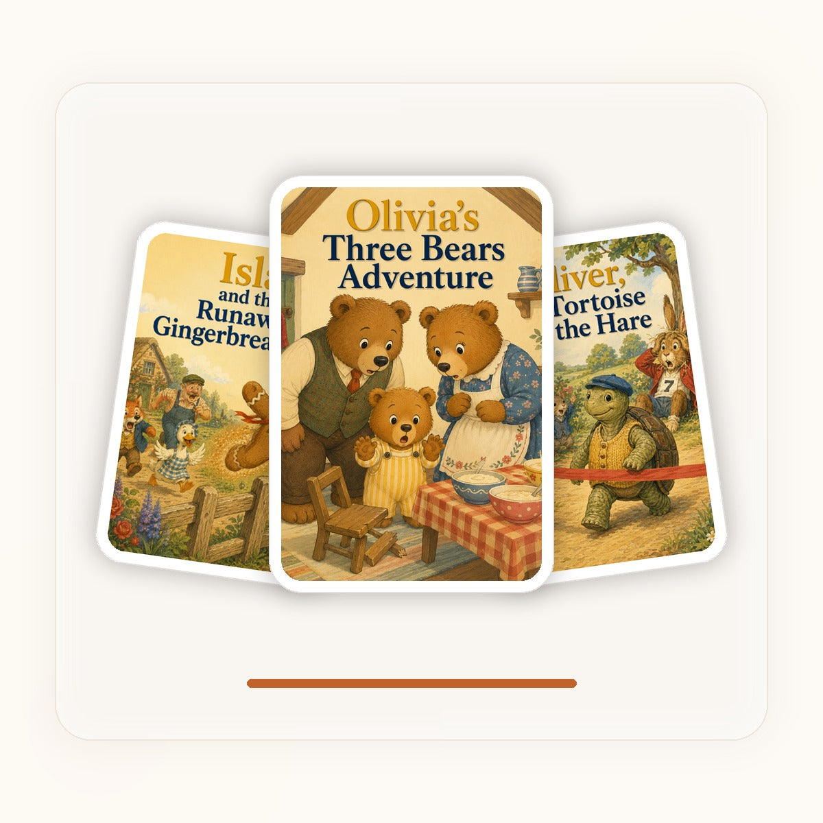 Screen-Free Starter Collection showing three personalised Murmle story covers.