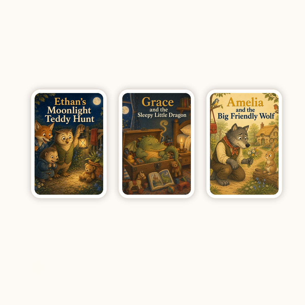 Calmer Bedtime Collection showing three Murmle audiobook covers.