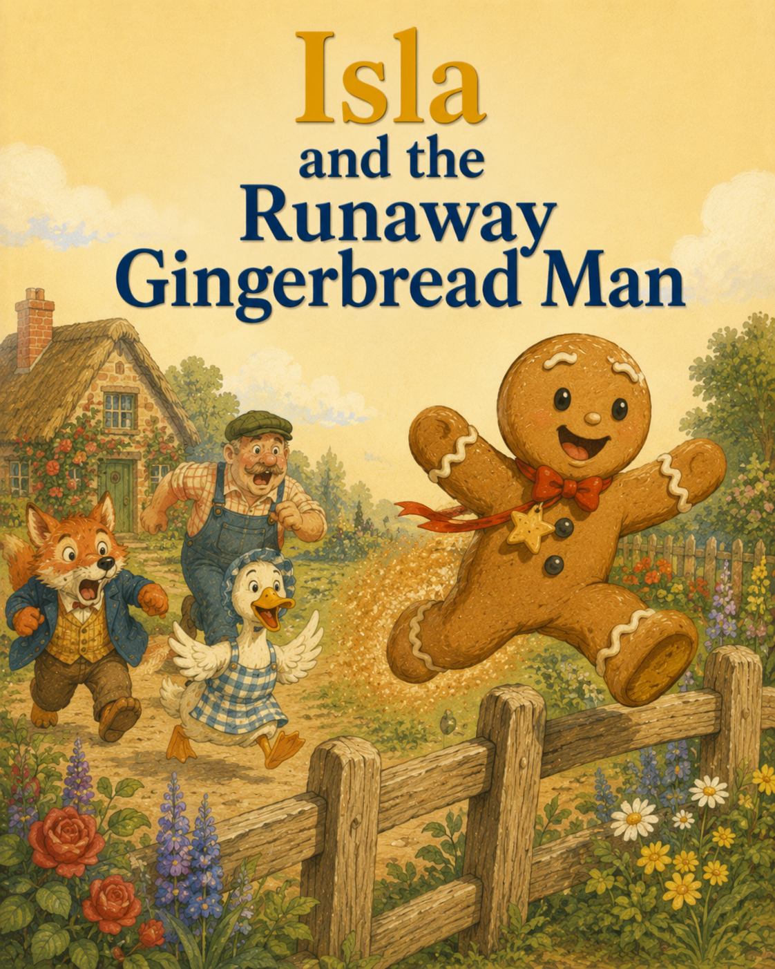 The Runaway Gingerbread Man personalised audiobook cover included in Storytime Library