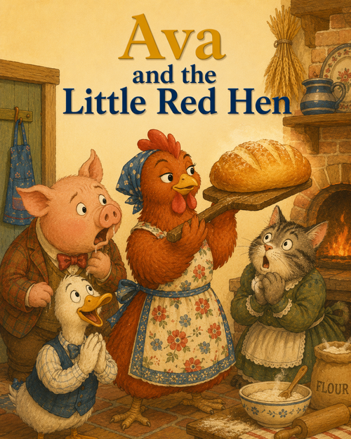 Murmle personalised audiobook cover example for Little Red Hen.