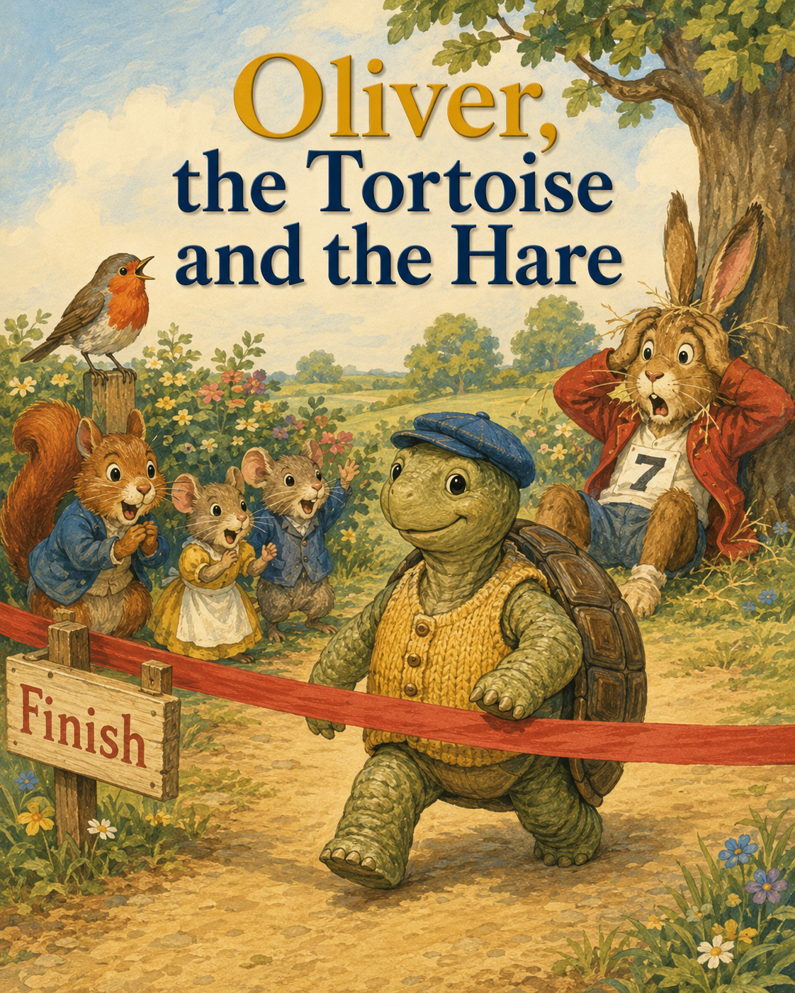 The Tortoise and the Hare personalised audiobook cover included in Storytime Library